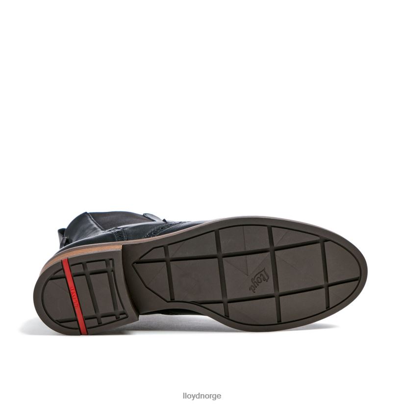 LLOYD sporty ankelstøvel i glatt skinn kvinner sko svart 4X82ZP904