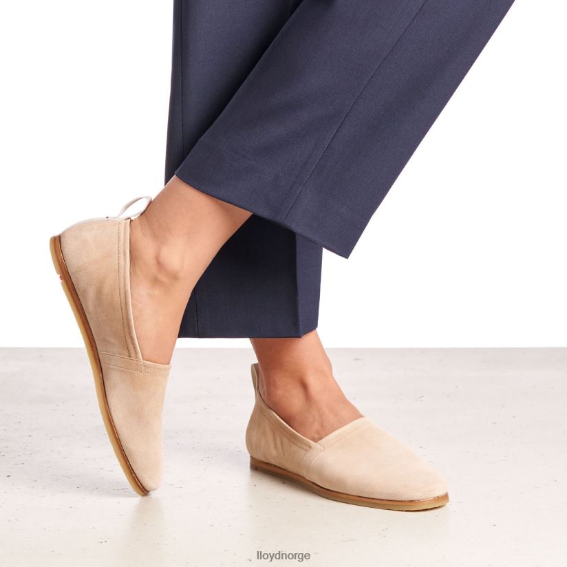 LLOYD tøffel i skinn kvinner sko beige 4X82ZP1129