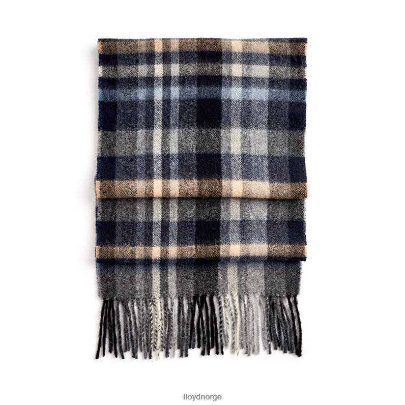 LLOYD ull/cashmir skjerf menn tilbehør blå 4X82ZP694