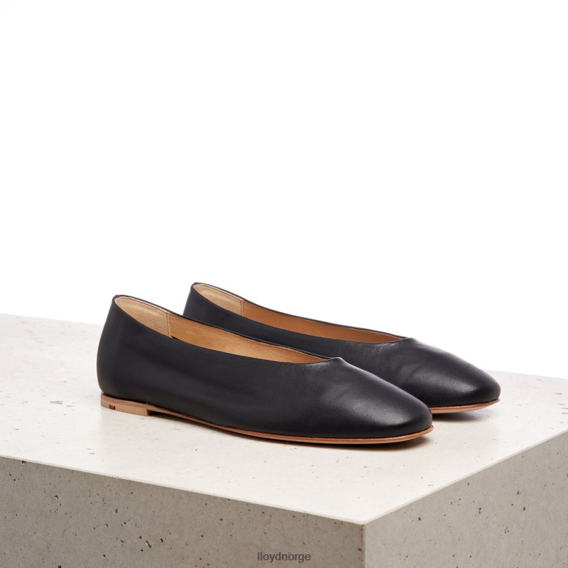 LLOYD ballerina i glatt skinn kvinner sko svart 4X82ZP1257