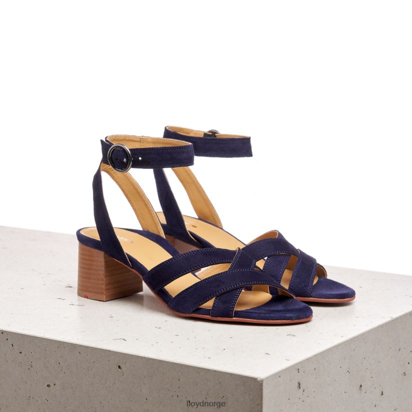 LLOYD sandal med semsket skinn kvinner sko blå 4X82ZP1159