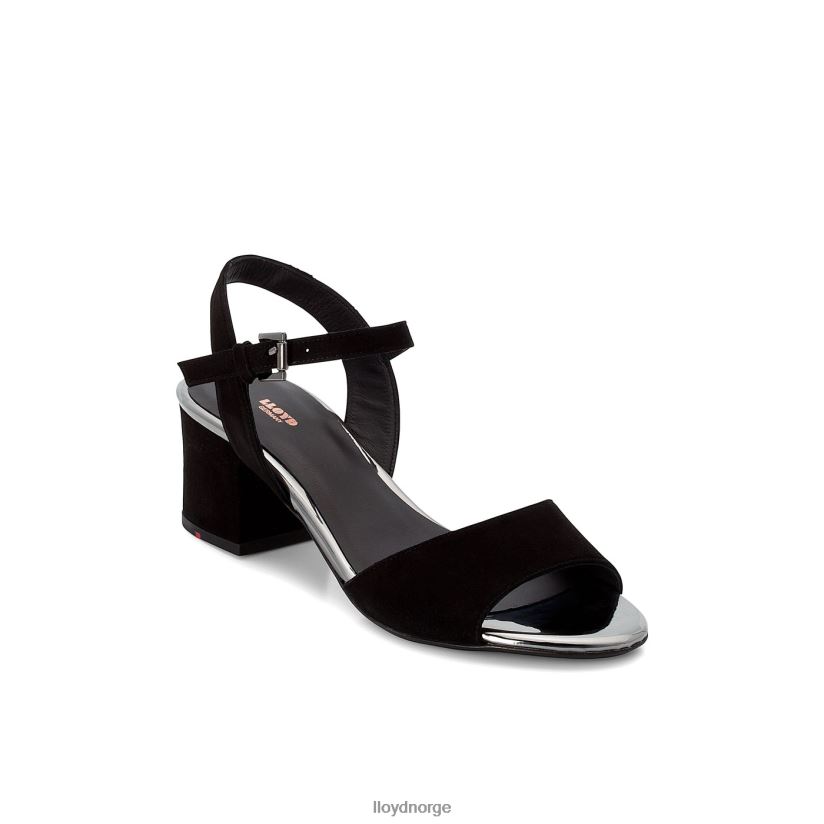 LLOYD sandal med semsket skinn kvinner sko svart 4X82ZP1173