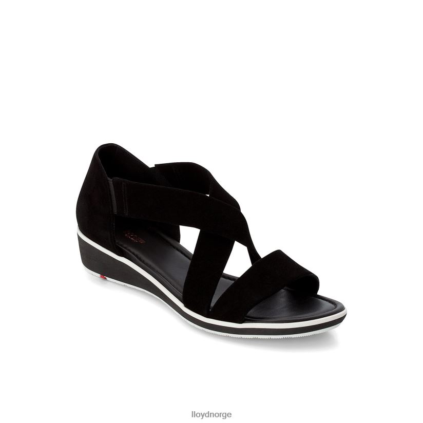 LLOYD sandal med semsket skinn kvinner sko svart 4X82ZP1248