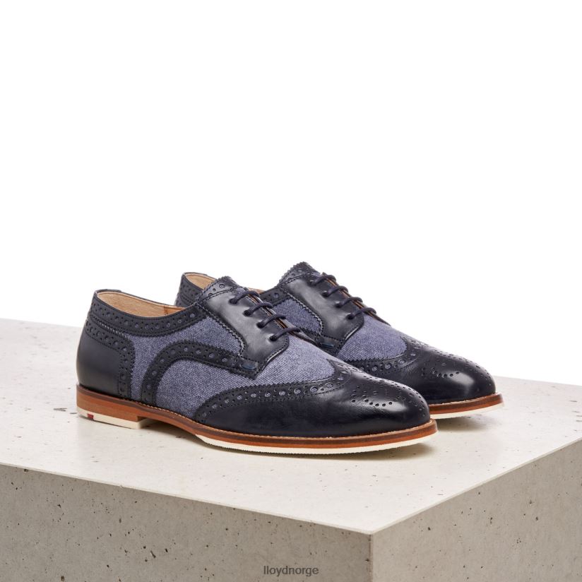 LLOYD halvsko i glatt skinn kvinner sko blå 4X82ZP1086