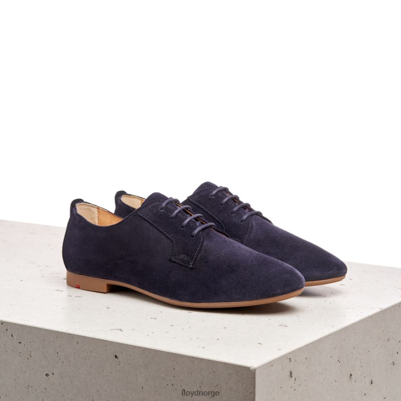 LLOYD semsket snøre halvsko kvinner sko blå 4X82ZP1188