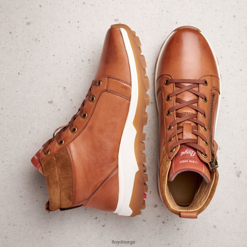 LLOYD ankelstøvletter i glatt skinn kvinner sko brun 4X82ZP866