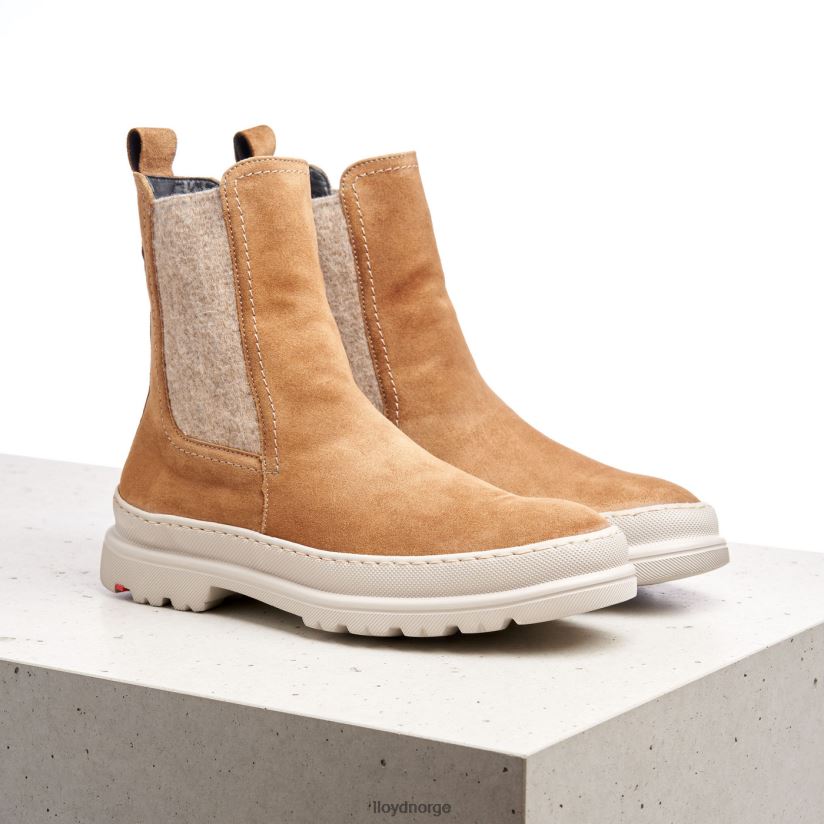 LLOYD ankelstøvletter i grovt skinn kvinner sko brun 4X82ZP925