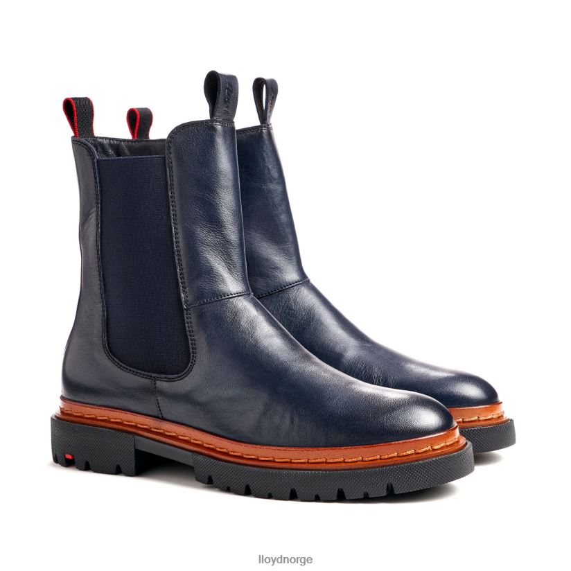 LLOYD lett såle ankelstøvel i glatt skinn kvinner sko blå 4X82ZP912