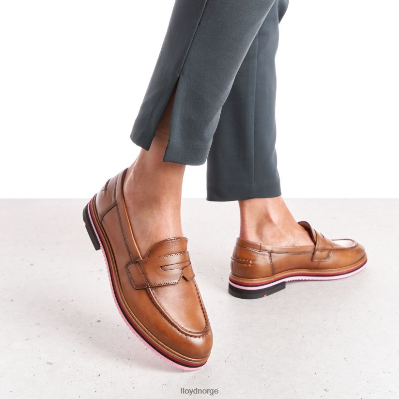 LLOYD glatt skinntøffel kvinner sko brun 4X82ZP1045