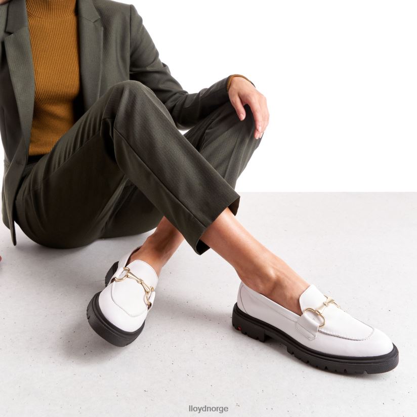 LLOYD slip-on tøffel i glatt skinn kvinner sko hvit 4X82ZP1034