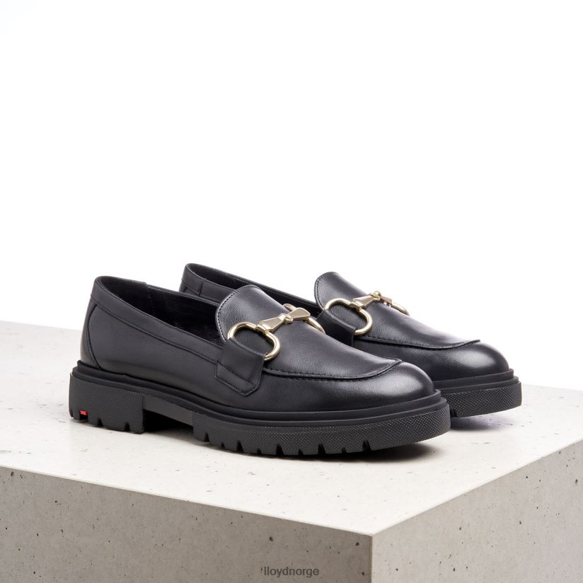 LLOYD slip-on tøffel i glatt skinn kvinner sko svart 4X82ZP1357