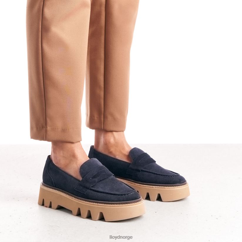 LLOYD slip-on tøffel i skinn kvinner sko blå 4X82ZP1074