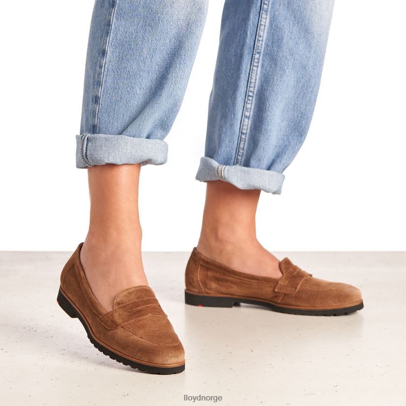 LLOYD slip på skinntøffel kvinner sko brun 4X82ZP1148