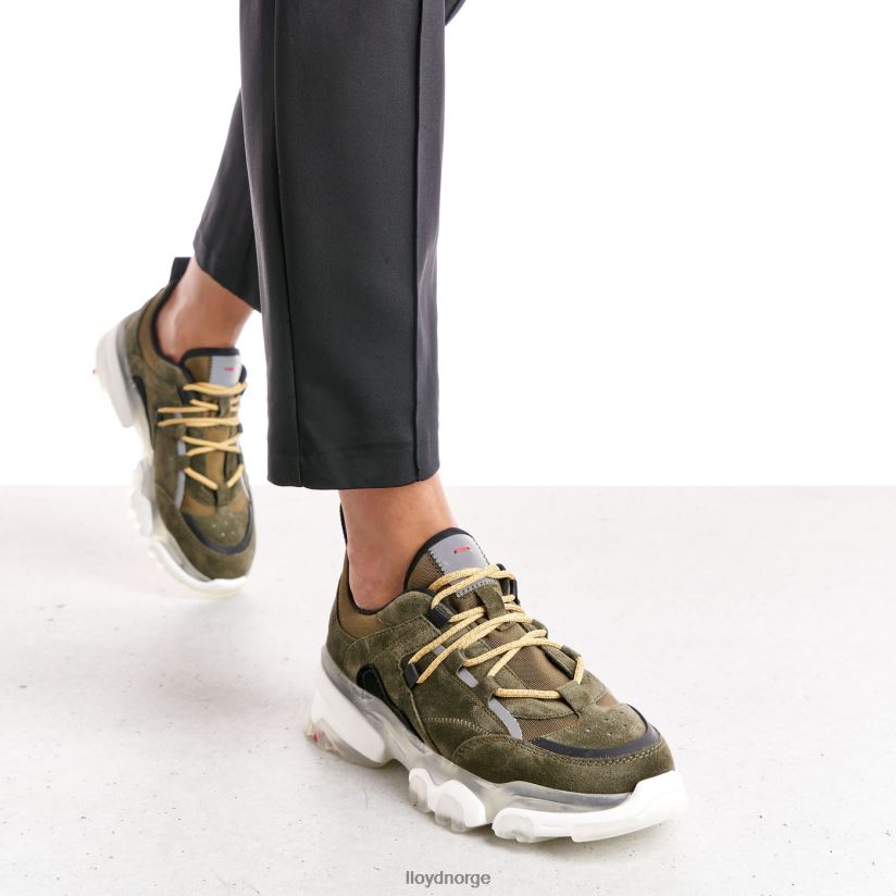 LLOYD lave sneakers i skinn kvinner sko grønn 4X82ZP780