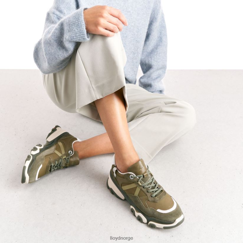 LLOYD sneakers i semsket skinn kvinner sko grønn 4X82ZP802